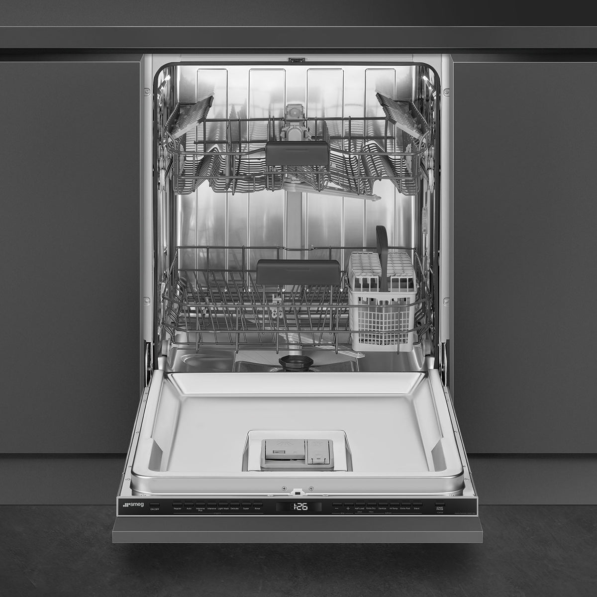 Smeg - 24" Panel Ready Built-in Dishwasher with 2 Racks - DW8601