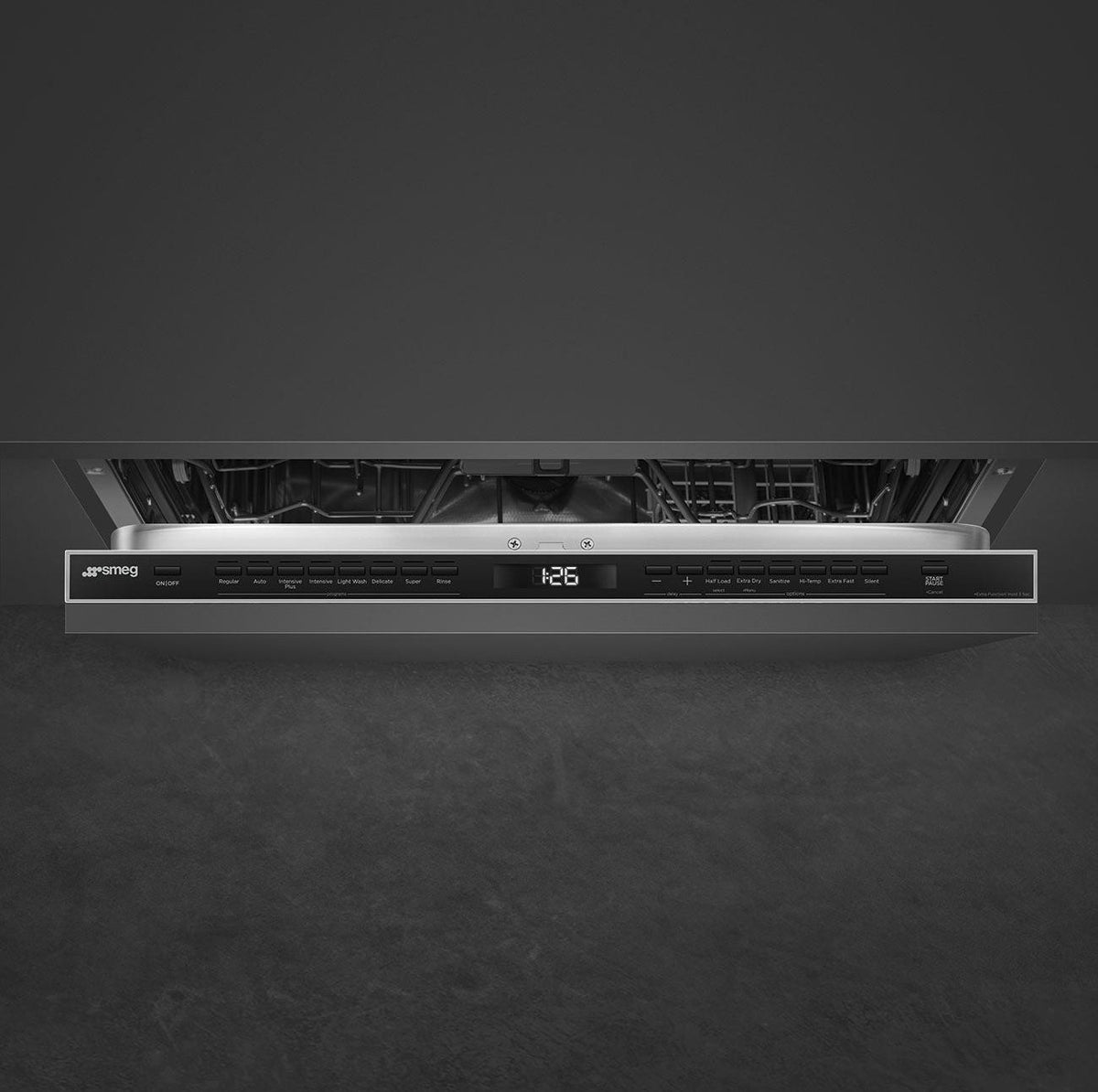 Smeg - 24" Panel Ready Built-in Dishwasher with 2 Racks - DW8601