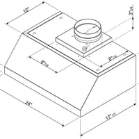 Smeg - 24" Pro-Style Under Cabinet Hood - PRELIMINARY - KPRU24X (Special Order Item)