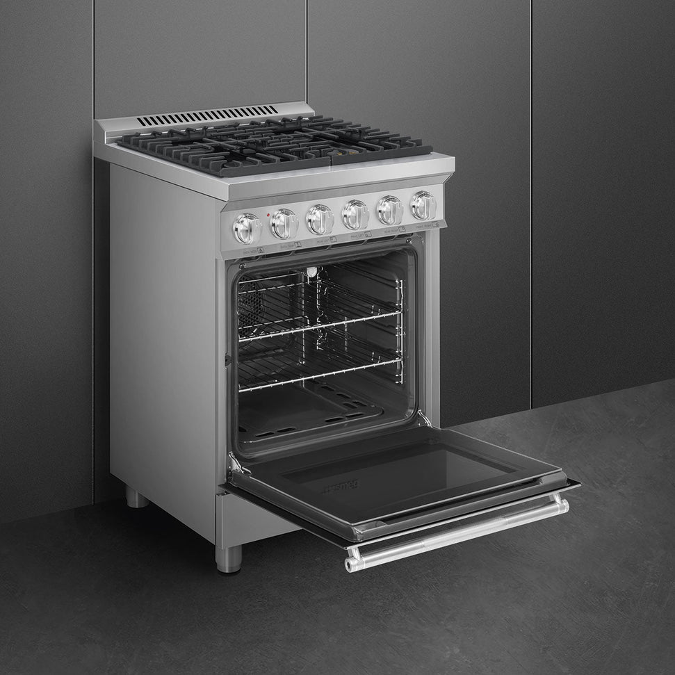 Smeg - 24" Professional Stainless-Steel ALL GAS Range - SPR24UGGX (Special Order Item)