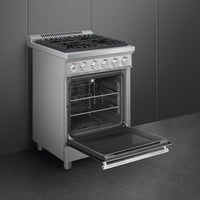 Smeg - 24" Professional Stainless-Steel ALL GAS Range - SPR24UGGX (Special Order Item)