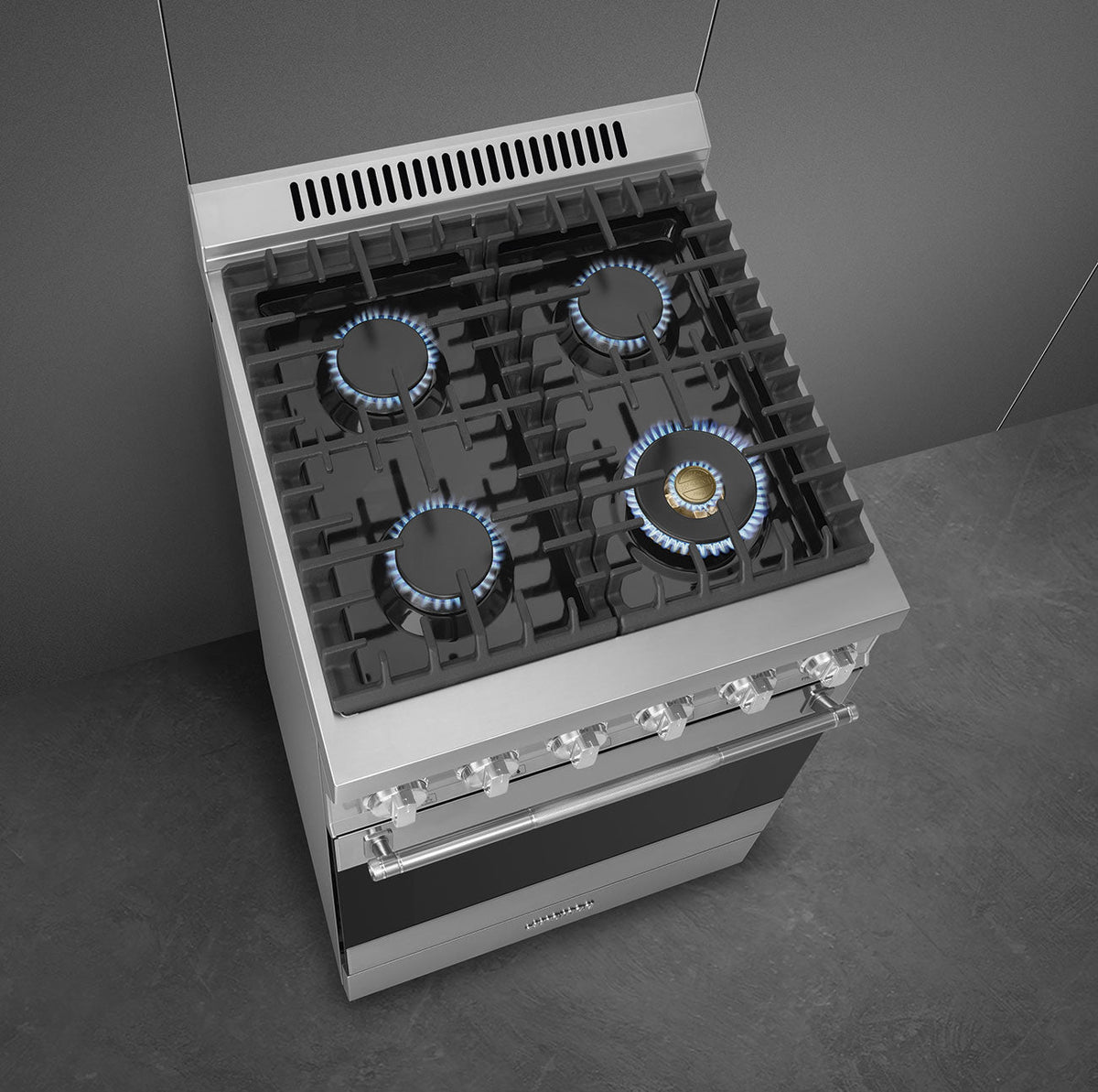 Smeg - 24" Professional Stainless-Steel ALL GAS Range - SPR24UGGX (Special Order Item)
