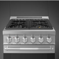 Smeg - 24" Professional Stainless-Steel ALL GAS Range - SPR24UGGX (Special Order Item)