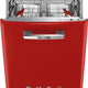 Smeg - 24" Red Retro Dishwasher - STU2FABRD2