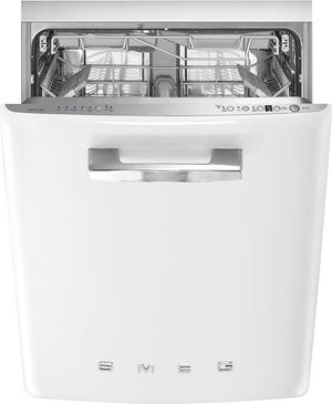 Smeg - 24" White Retro Dishwasher - STU2FABWH2