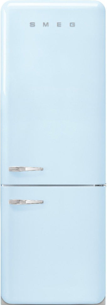 Smeg - 27" 50's Retro Style Bottom Mount Freezer Right Hinge Pastel Blue - FAB38URPB (Special Order Item)