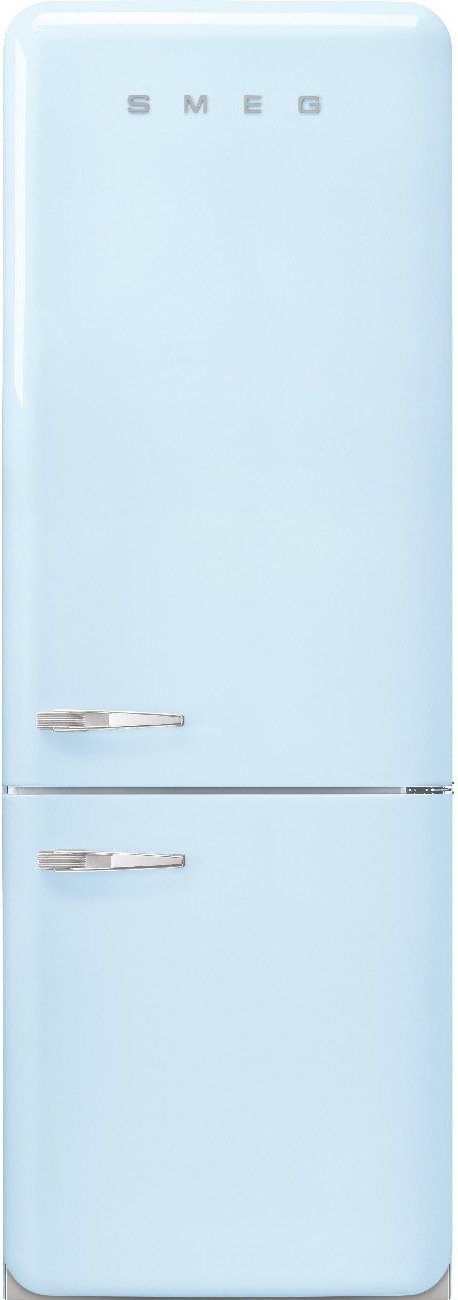 Smeg - 27" 50's Retro Style Bottom Mount Freezer Right Hinge Pastel Blue - FAB38URPB (Special Order Item)