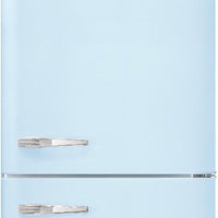 Smeg - 27" 50's Retro Style Bottom Mount Freezer Right Hinge Pastel Blue - FAB38URPB (Special Order Item)