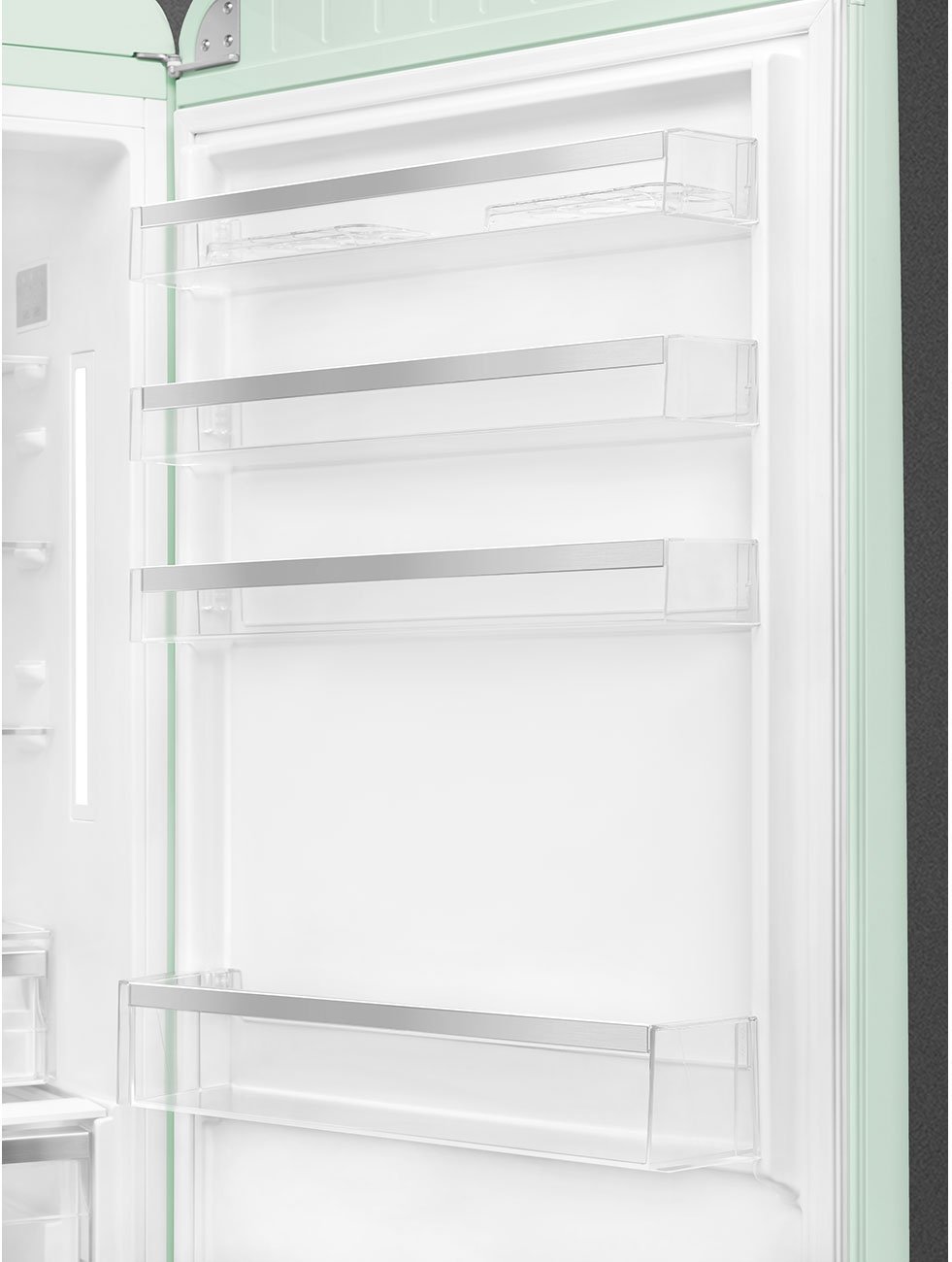 Smeg - 27" 50's Retro Style Bottom Mount Freezer Right Hinge Pastel Green - FAB38URPG (Special Order Item)