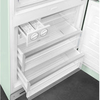 Smeg - 27" 50's Retro Style Bottom Mount Freezer Right Hinge Pastel Green - FAB38URPG (Special Order Item)