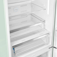Smeg - 27" 50's Retro Style Bottom Mount Freezer Right Hinge Pastel Green - FAB38URPG (Special Order Item)