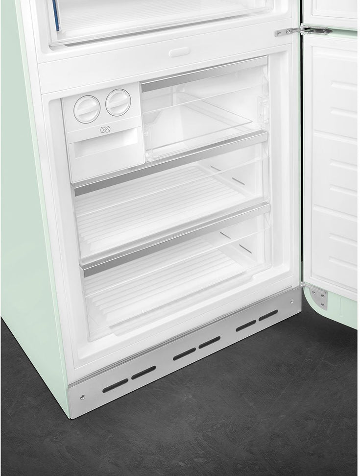 Smeg - 27" 50's Retro Style Bottom Mount Freezer Right Hinge Pastel Green - FAB38URPG (Special Order Item)