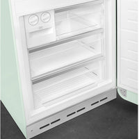 Smeg - 27" 50's Retro Style Bottom Mount Freezer Right Hinge Pastel Green - FAB38URPG (Special Order Item)
