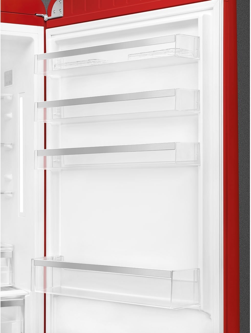 Smeg - 27" 50's Retro Style Bottom Mount Freezer Right Hinge Red - FAB38URRD (Special Order Item)