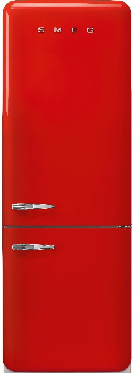 Smeg - 27" 50's Retro Style Bottom Mount Freezer Right Hinge Red - FAB38URRD (Special Order Item)