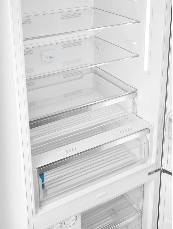 Smeg - 27" 50's Retro Style Bottom Mount Freezer Right Hinge White - FAB38URWH (Special Order Item)