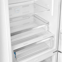 Smeg - 27" 50's Retro Style Bottom Mount Freezer Right Hinge White - FAB38URWH (Special Order Item)