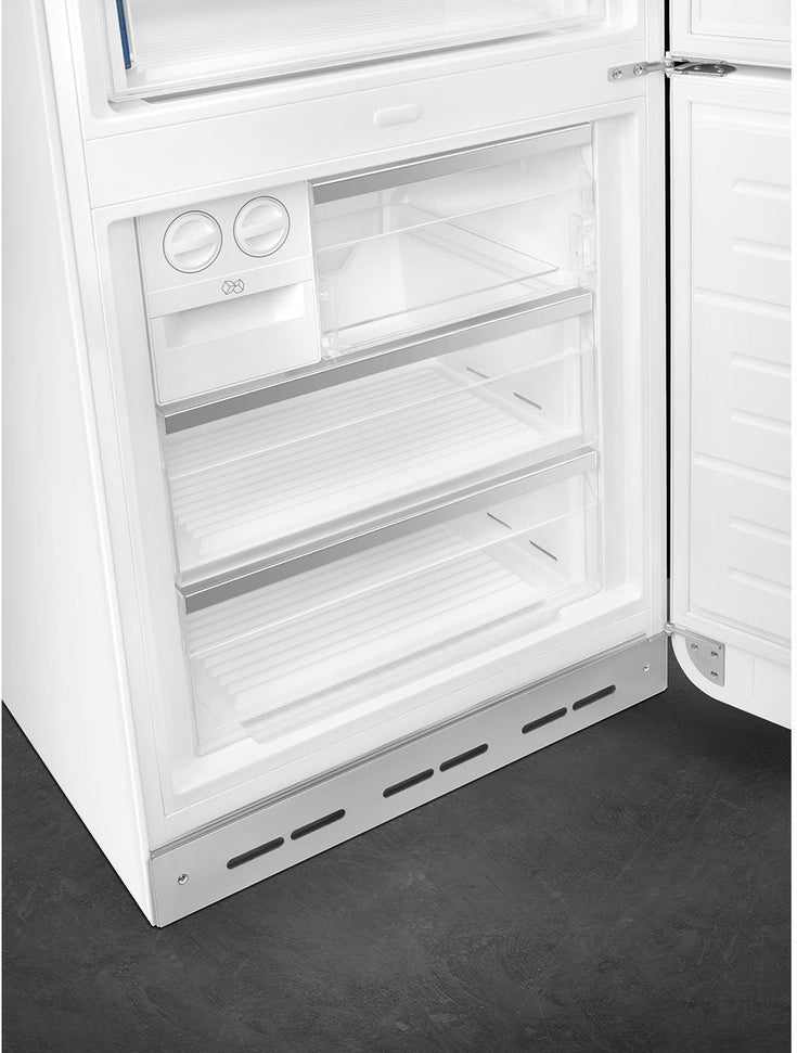 Smeg - 27" 50's Retro Style Bottom Mount Freezer Right Hinge White - FAB38URWH (Special Order Item)