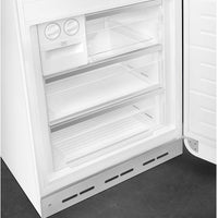 Smeg - 27" 50's Retro Style Bottom Mount Freezer Right Hinge White - FAB38URWH (Special Order Item)
