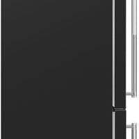 Smeg - 27" Bottom Mount Black Matte Right Hinge Fridge with Pro Handles - BM27URMB