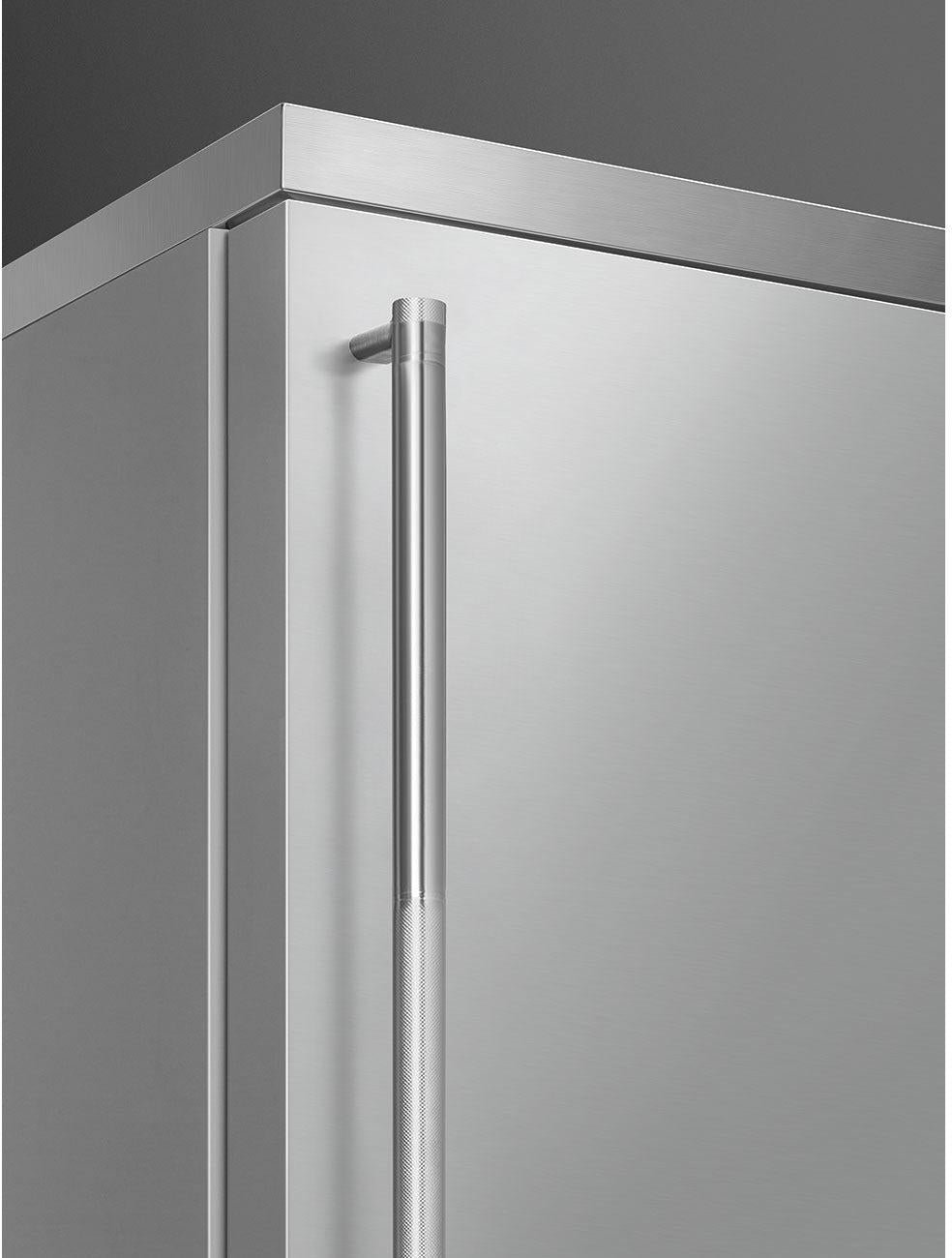 Smeg - 27" Bottom Mount Stainless Steel Right Hinge Fridge with Pro Handles - BM27URX