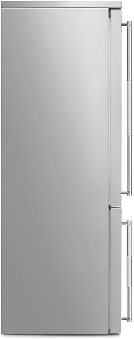 Smeg - 27" Bottom Mount Stainless Steel Right Hinge Fridge with Pro Handles - BM27URX
