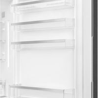 Smeg - 27" Bottom Mount White Matte Right Hinge Fridge with Pro Handles - BM27URMW