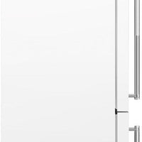 Smeg - 27" Bottom Mount White Matte Right Hinge Fridge with Pro Handles - BM27URMW
