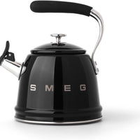 Smeg - 2.3 L Black Whistling Kettle - CKLW2001BL