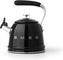 Smeg - 2.3 L Black Whistling Kettle - CKLW2001BL