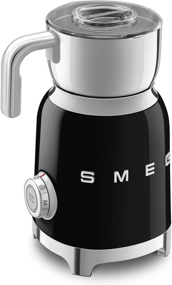 Smeg - 2.5 Cups Retro 50's Style Black Milk Frother - MFF11BLUS