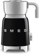 Smeg - 2.5 Cups Retro 50's Style Black Milk Frother - MFF11BLUS