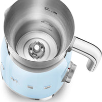 Smeg - 2.5 Cups Retro 50's Style Pastel Blue Milk Frother - MFF11PBUS