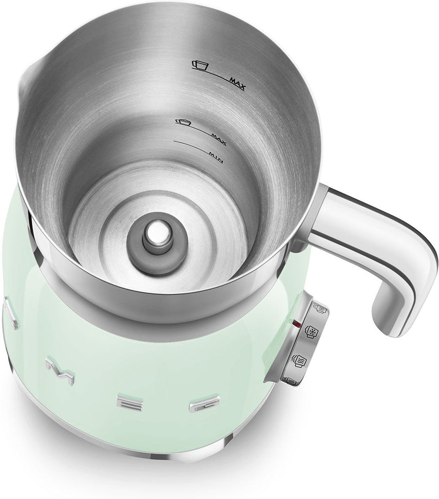 Smeg - 2.5 Cups Retro 50's Style Pastel Green Milk Frother - MFF11PGUS