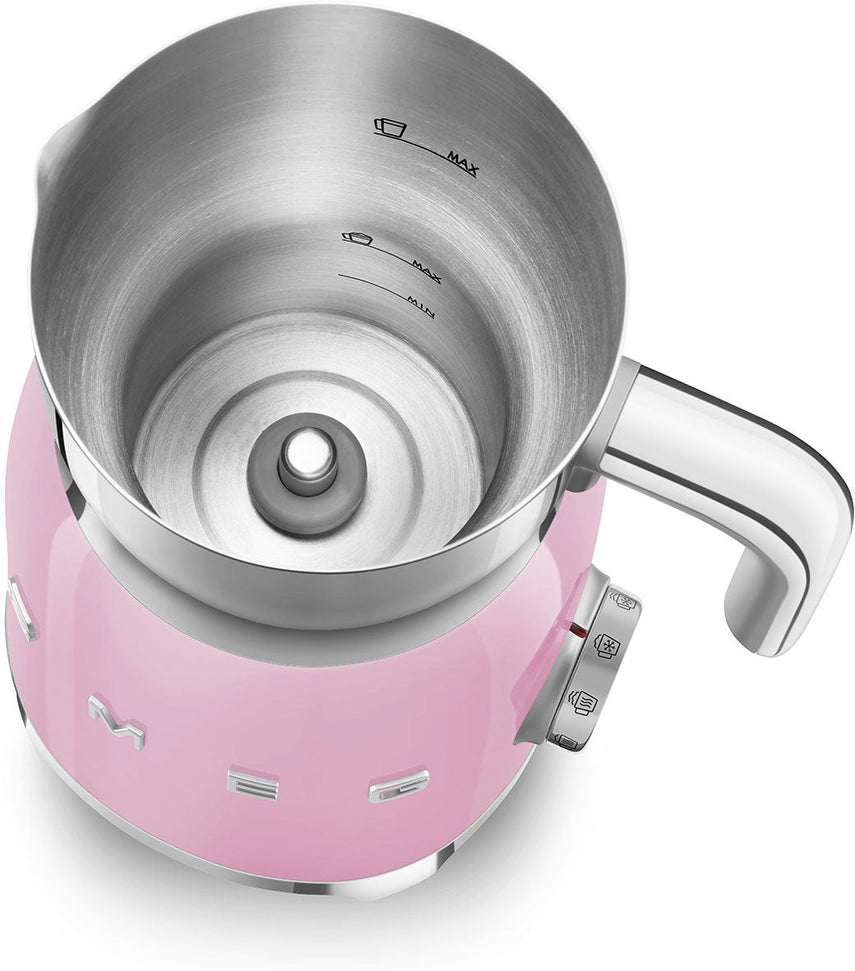 Smeg - 2.5 Cups Retro 50's Style Pink Milk Frother - MFF11PKUS
