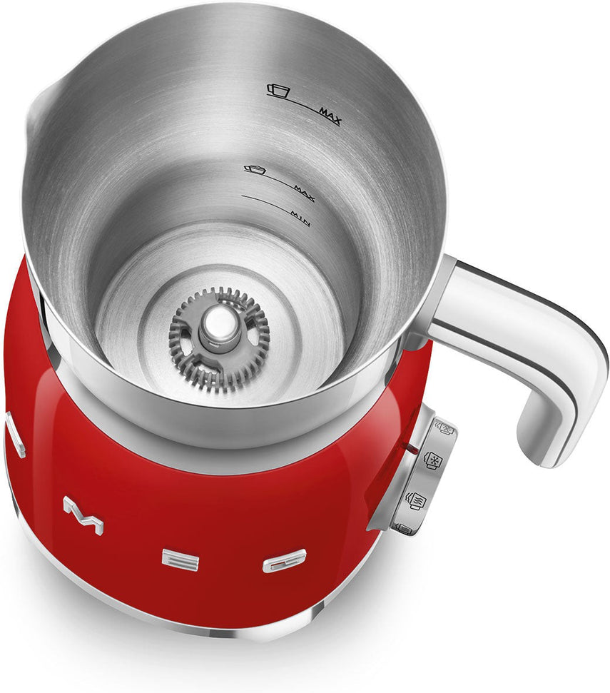Smeg - 2.5 Cups Retro 50's Style Red Milk Frother - MFF11RDUS