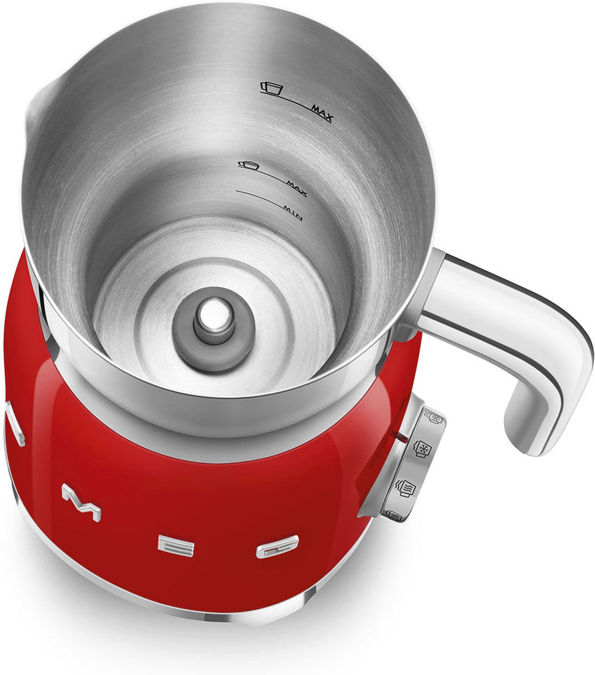 Smeg - 2.5 Cups Retro 50's Style Red Milk Frother - MFF11RDUS