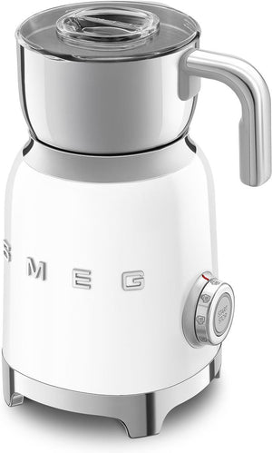 Smeg - 2.5 Cups Retro 50's Style White Milk Frother - MFF11WHUS