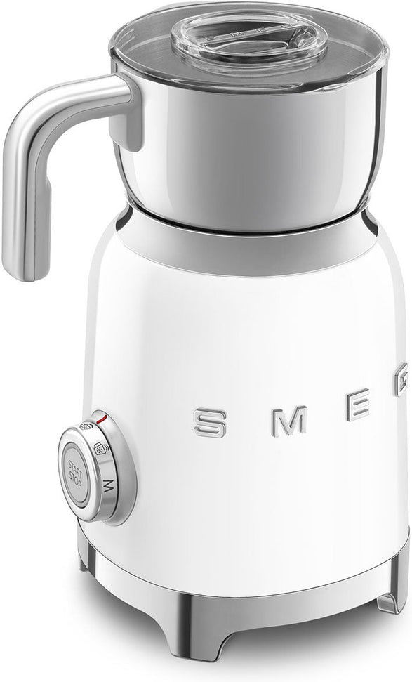 Smeg - 2.5 Cups Retro 50's Style White Milk Frother - MFF11WHUS