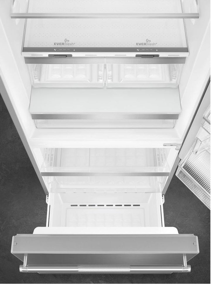 Smeg - 30" Bottom Mount Freestanding Fridge with Auto Ice - BM30URXI