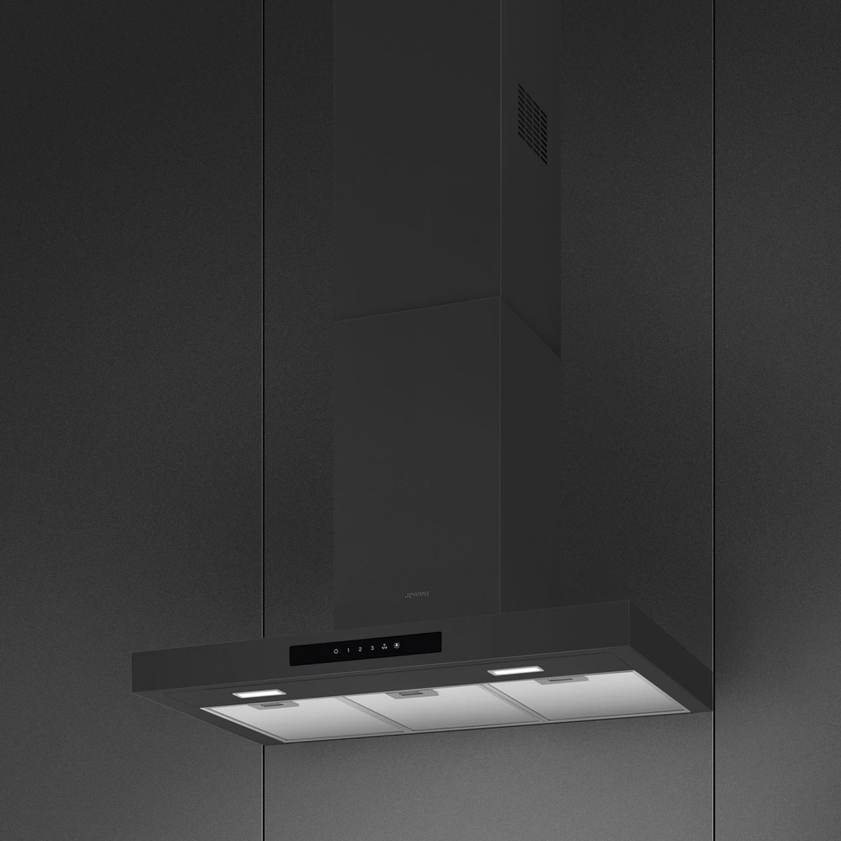 Smeg - 30" Flat T-Shape Universal Brushed Hood, Anthracite | 600 CFM - KBTU30AN