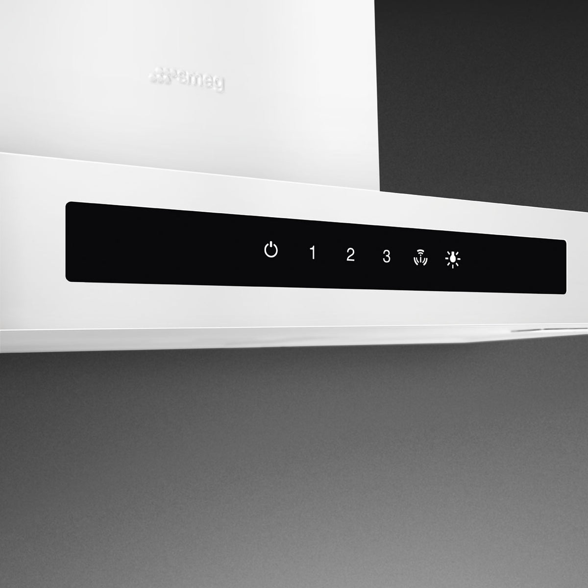 Smeg - 30" Flat T-Shape Universal Brushed Hood, Matte White | 600 CFM - KBTU30MW