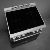 Smeg - 30" Freestanding Matte Black Induction Range - SPR30UIMAN