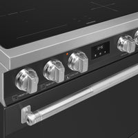 Smeg - 30" Freestanding Matte Black Induction Range - SPR30UIMAN