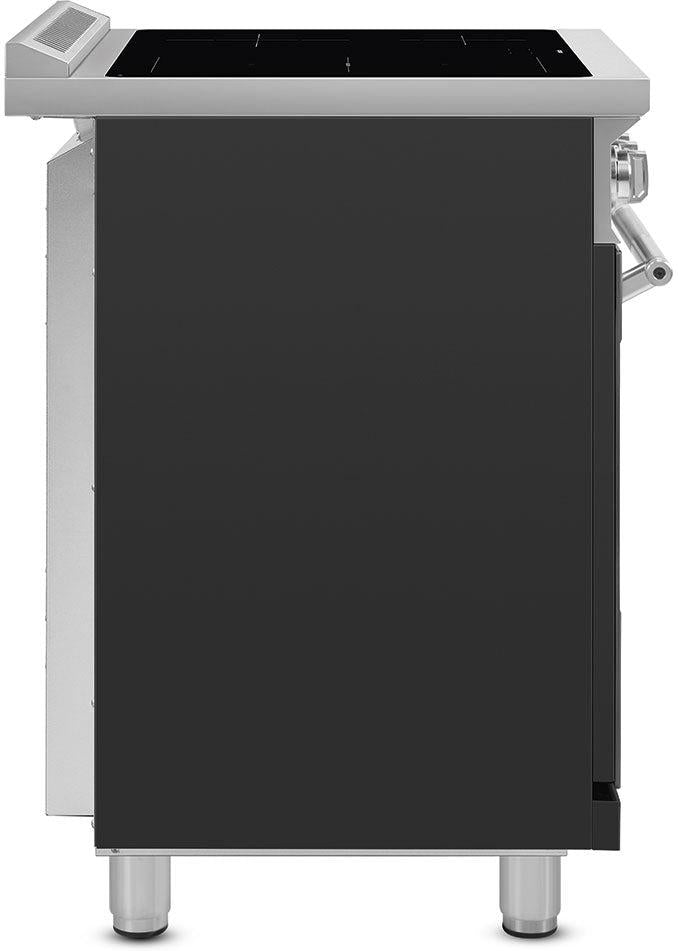 Smeg - 30" Freestanding Matte Black Stainless Steel Induction Range - SPR30UIMANX