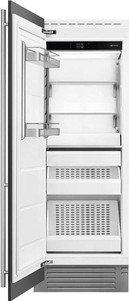 Smeg - 30” Panel Ready Built-In Freezer Column, Left Hinge - FZU30L