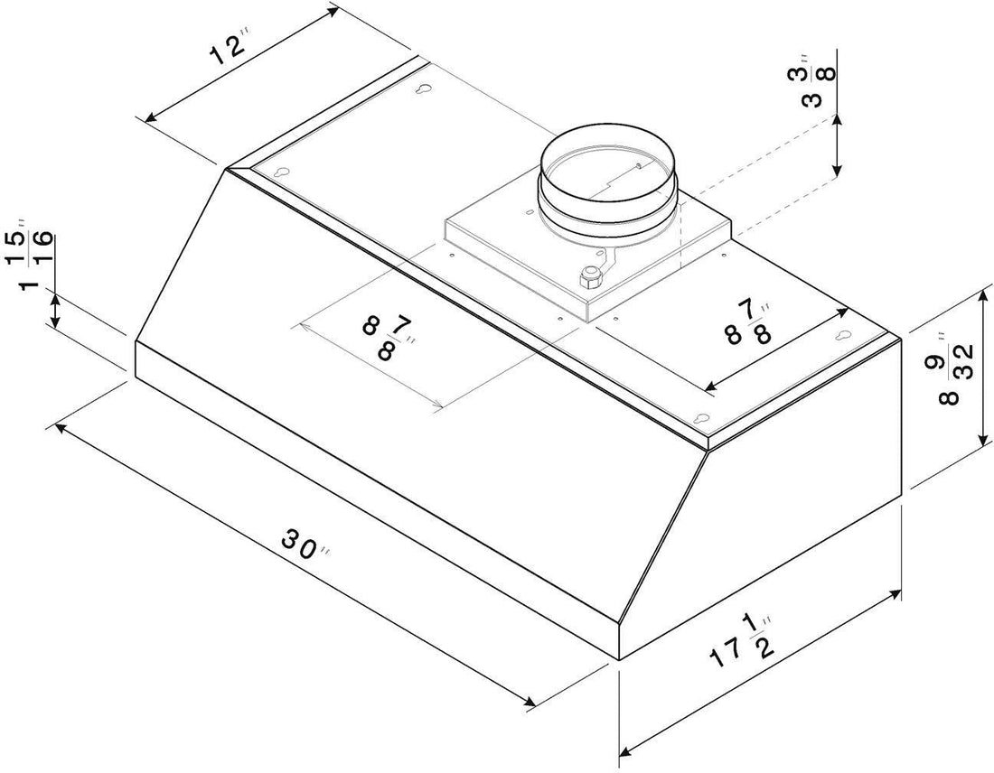 Smeg - 30" Pro-Style Under Cabinet Hood - Stainless - KUC30X (Special Order Item)