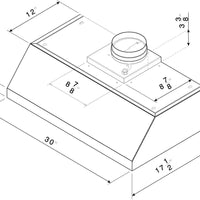 Smeg - 30" Pro-Style Under Cabinet Hood - Stainless - KUC30X (Special Order Item)