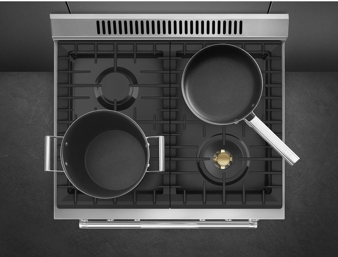 Smeg - 30" Professional Matt Black ALL GAS Range - SPR30UGGAN