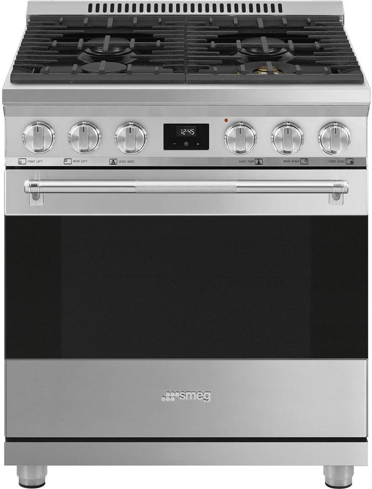 Smeg - 30" Professional Stainless-Steel ALL GAS Range - SPR30UGGX (Special Order Item)